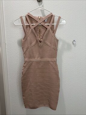 Guess Mauve Bodycon Bandage Dress